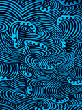 double-sided ‘an awesome wave’ japanese cotton lampshade