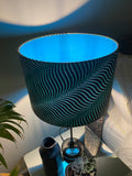 Double-sided ‘Peacock Suit’ Ankara cotton lampshade