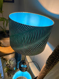 Double-sided ‘Peacock Suit’ Ankara cotton lampshade
