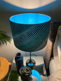 Double-sided ‘Peacock Suit’ Ankara cotton lampshade