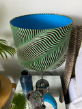 Double-sided ‘Peacock Suit’ Ankara cotton lampshade