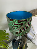 Double-sided ‘Peacock Suit’ Ankara cotton lampshade