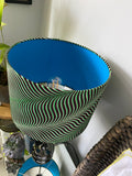 Double-sided ‘Peacock Suit’ Ankara cotton lampshade