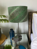 Double-sided ‘Peacock Suit’ Ankara cotton lampshade