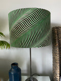 Double-sided ‘Peacock Suit’ Ankara cotton lampshade