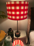 double-sided ‘summer duel’ gingham lampshade