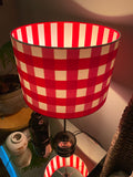 double-sided ‘summer duel’ gingham lampshade
