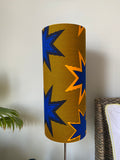 Single-sided cylinder ‘Star Man’ Ankara print fabric lampshade