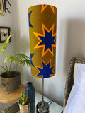 Single-sided cylinder ‘Star Man’ Ankara print fabric lampshade