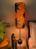 Single-sided cylinder ‘Star Man’ Ankara print fabric lampshade
