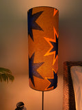Single-sided cylinder ‘Star Man’ Ankara print fabric lampshade