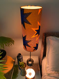 Single-sided cylinder ‘Star Man’ Ankara print fabric lampshade