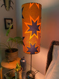 Single-sided cylinder ‘Star Man’ Ankara print fabric lampshade