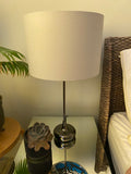 Double-sided 'Neon Zebra' graphic print lampshade