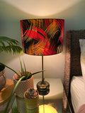 Double-sided 'Dark on Fire' Ankara print lampshade