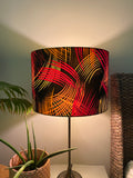 Double-sided 'Dark on Fire' Ankara print lampshade