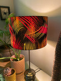 Double-sided 'Dark on Fire' Ankara print lampshade