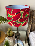 Double-sided "You're Twistin' My (Water)melon Man" Ankara print lampshade