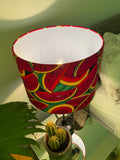 Double-sided "You're Twistin' My (Water)melon Man" Ankara print lampshade