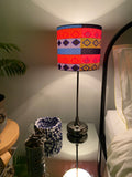 Single-sided ‘Primary Stripes’ pattern Ankara lampshade